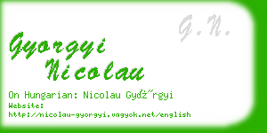 gyorgyi nicolau business card